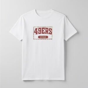 Gildan White 49ERS Graphic Tee